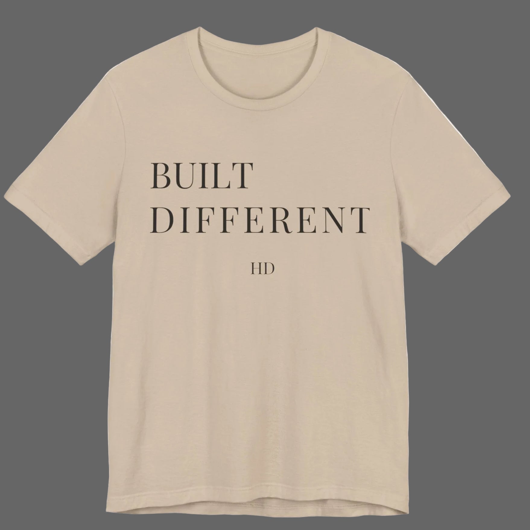 Built Different Tee — Minimalist Motivational Graphic T-Shirt
