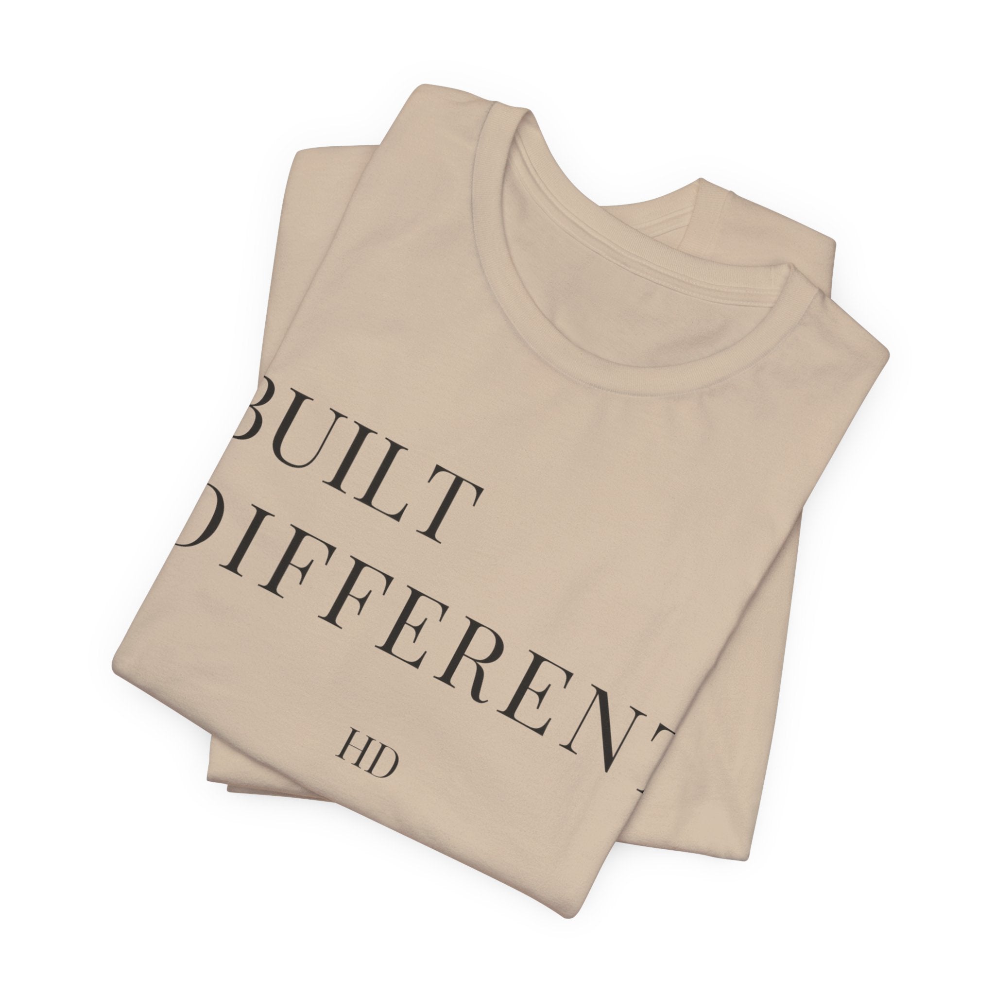 Built Different Tee — Minimalist Motivational Graphic T-Shirt